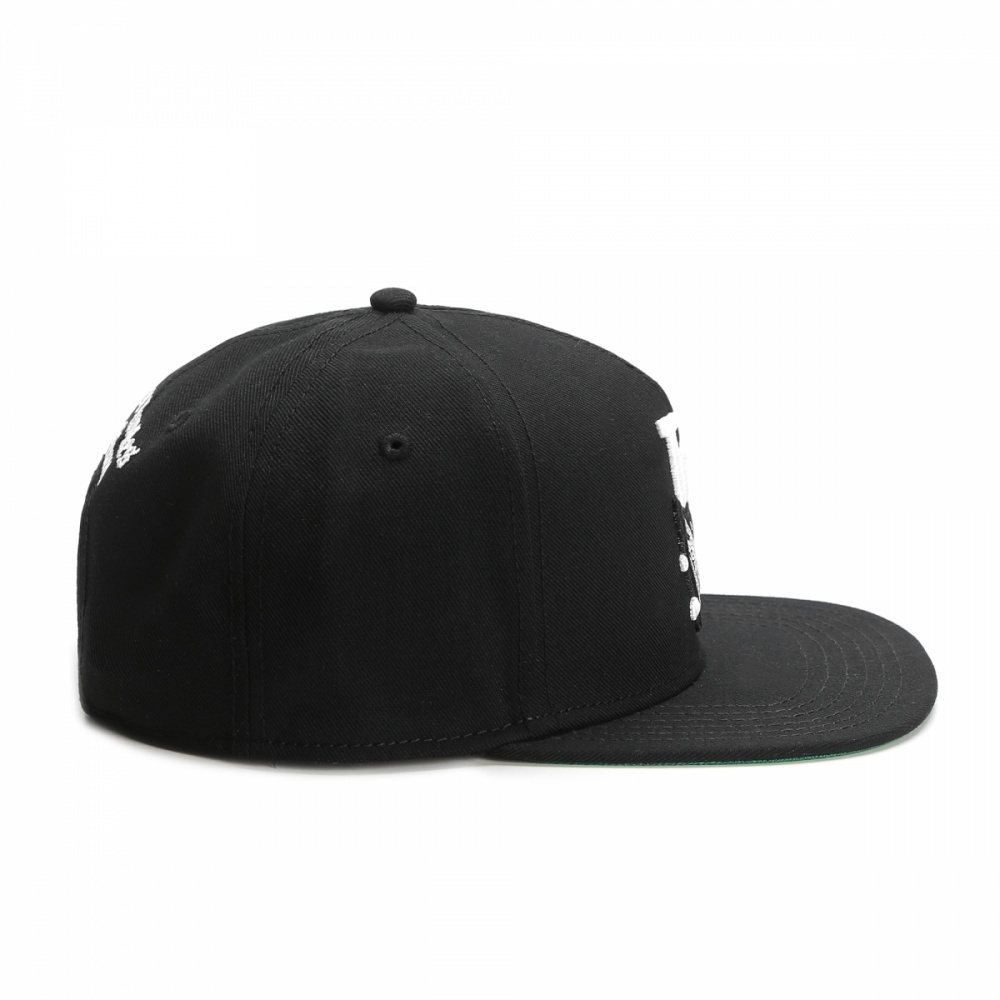 Black and Blue Cotton Unisex Snapback