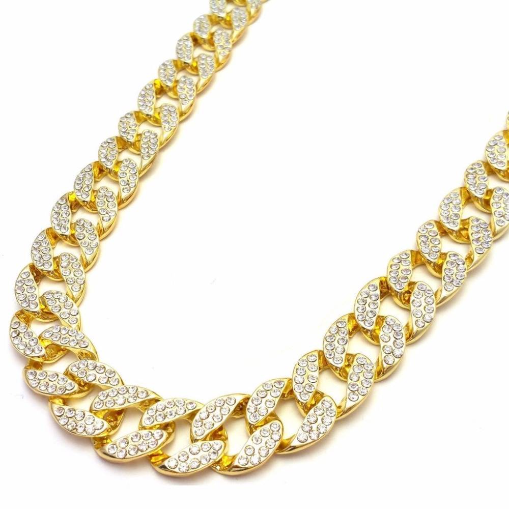 Men's Iced Out Rhinestone Link Chains