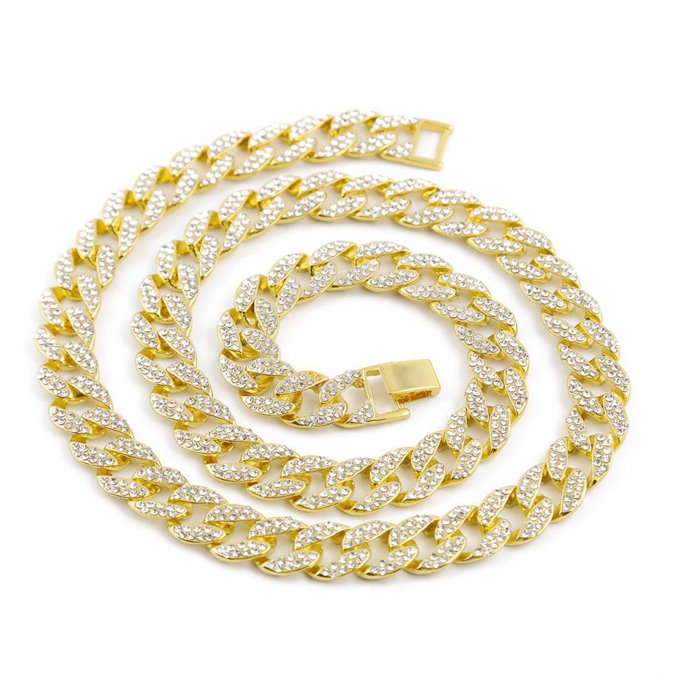 Men's Iced Out Rhinestone Link Chains