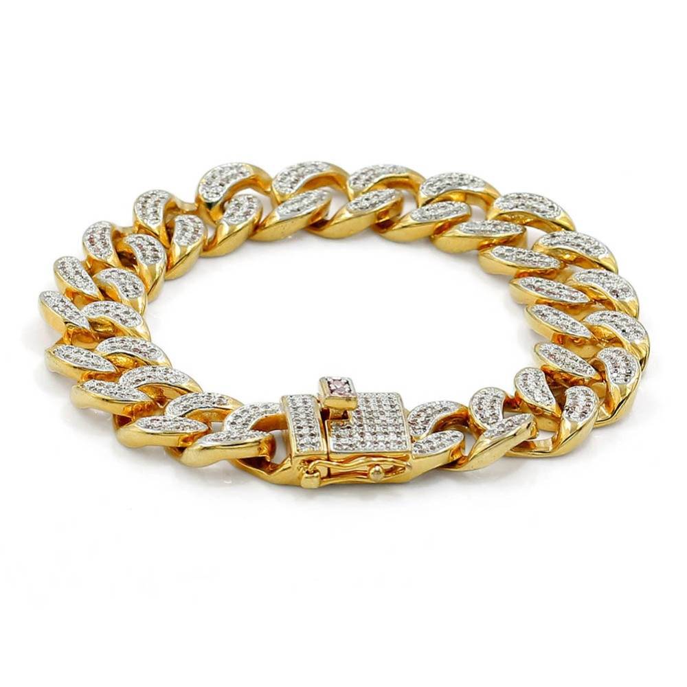 Men's Fashion Iced Out Cubic Zirconia Bracelets