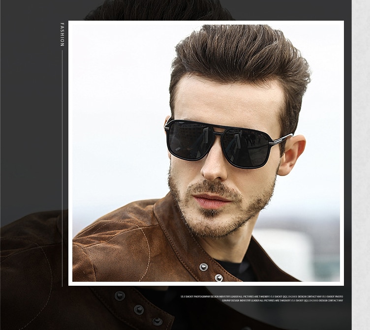 Men's Square Style Gradient Sunglasses