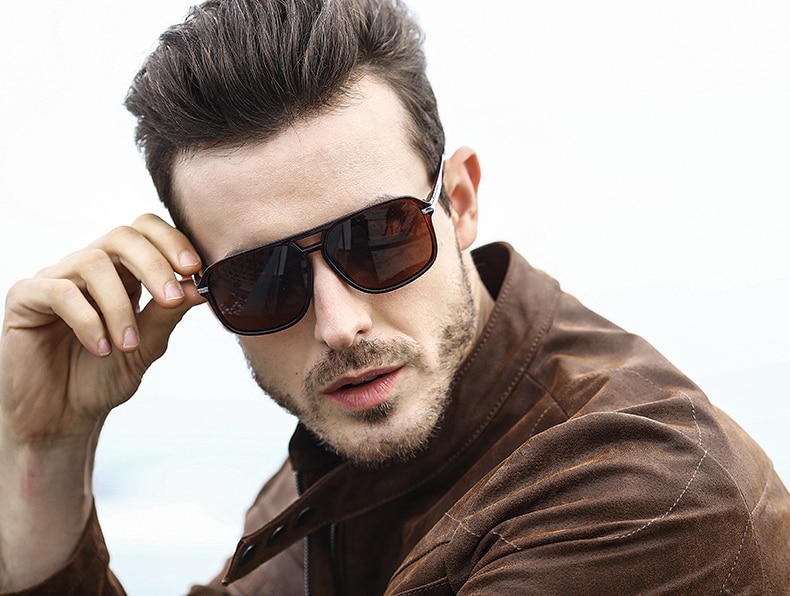 Men's Square Style Gradient Sunglasses