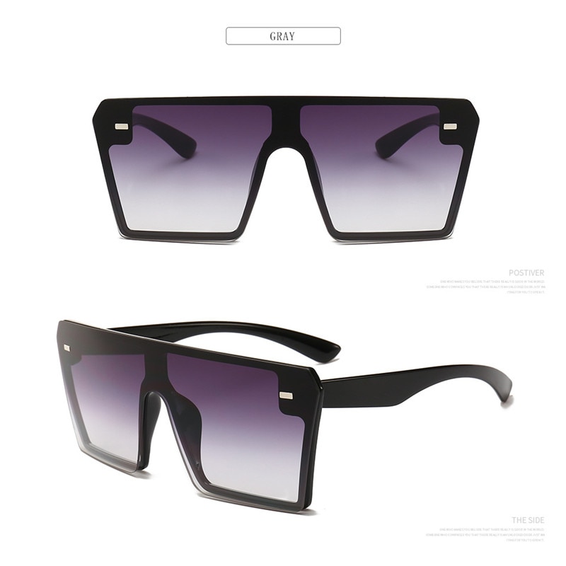 Women's Oversized Gradient Lenses Sunglasses