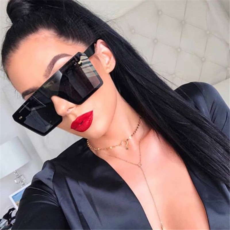 Women's Oversized Gradient Lenses Sunglasses