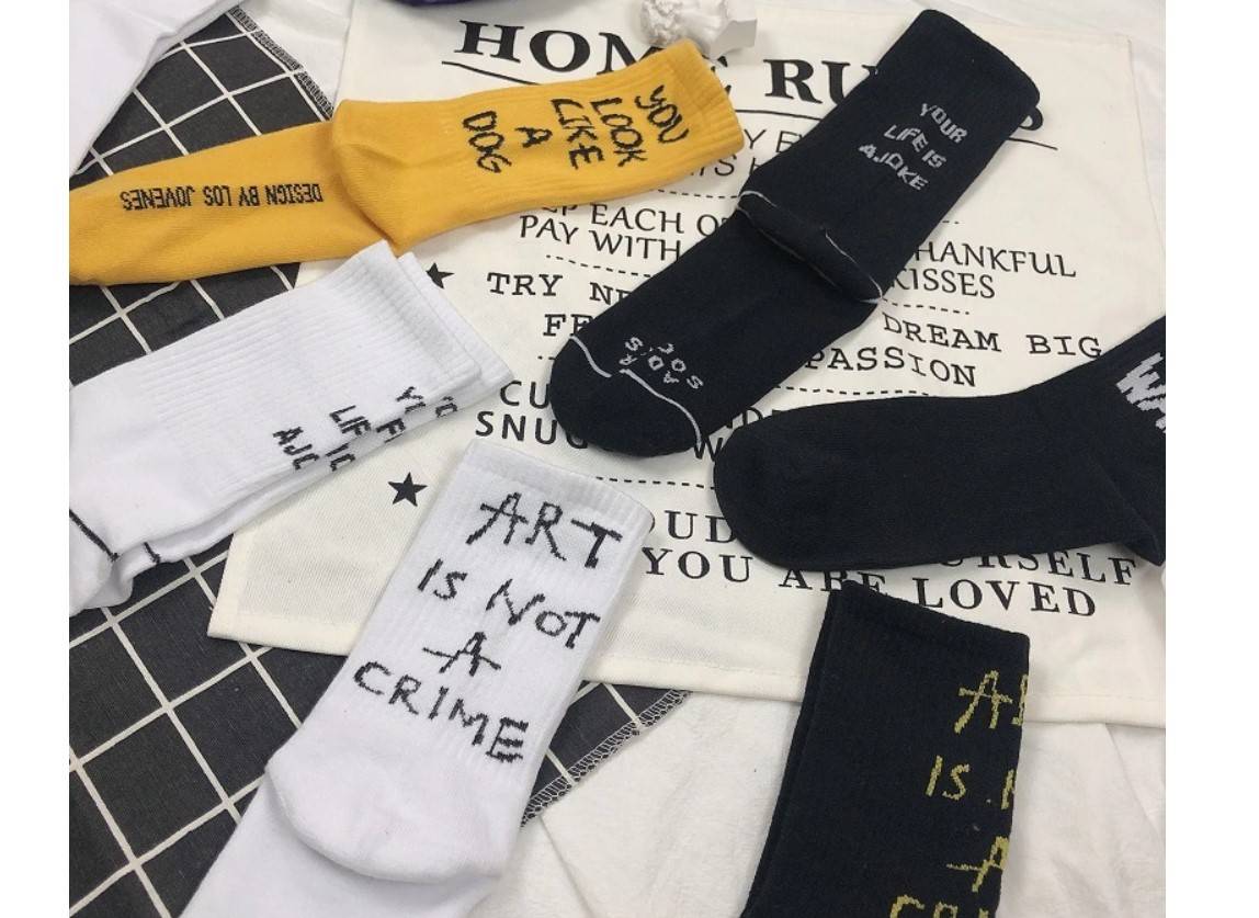 Art Is Not a Crime Harajuku Socks